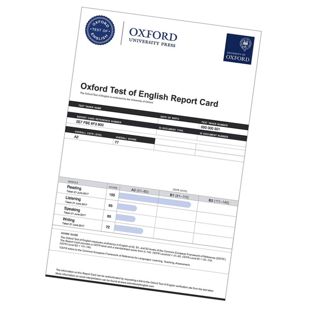 Oxford Test of English Certificado Tenerife